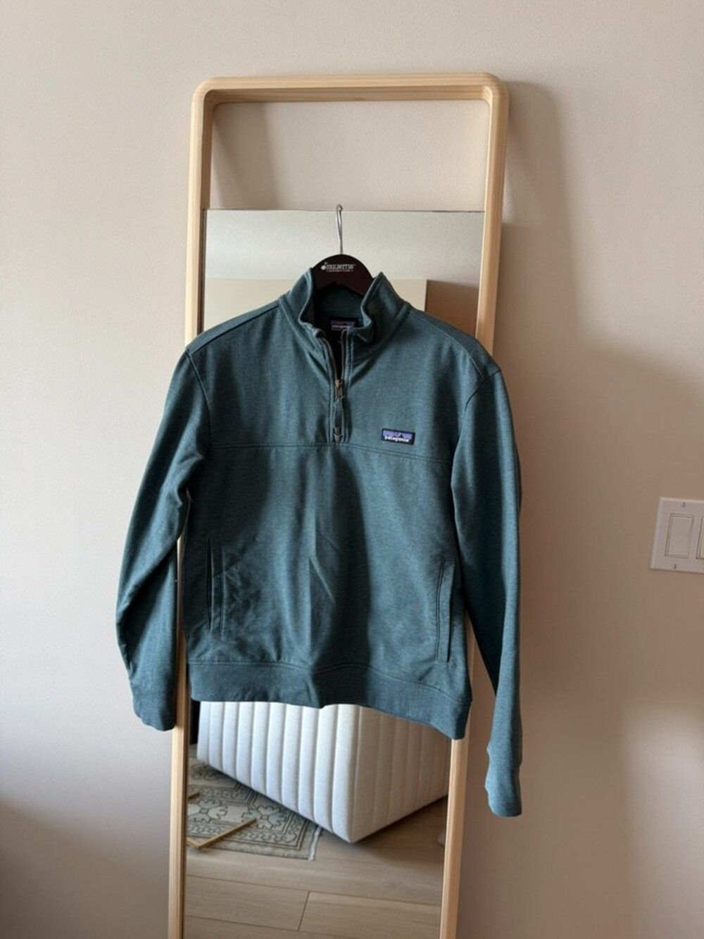Patagonia Ahyna Green Quarter-Zip Pullover Sweatshirt